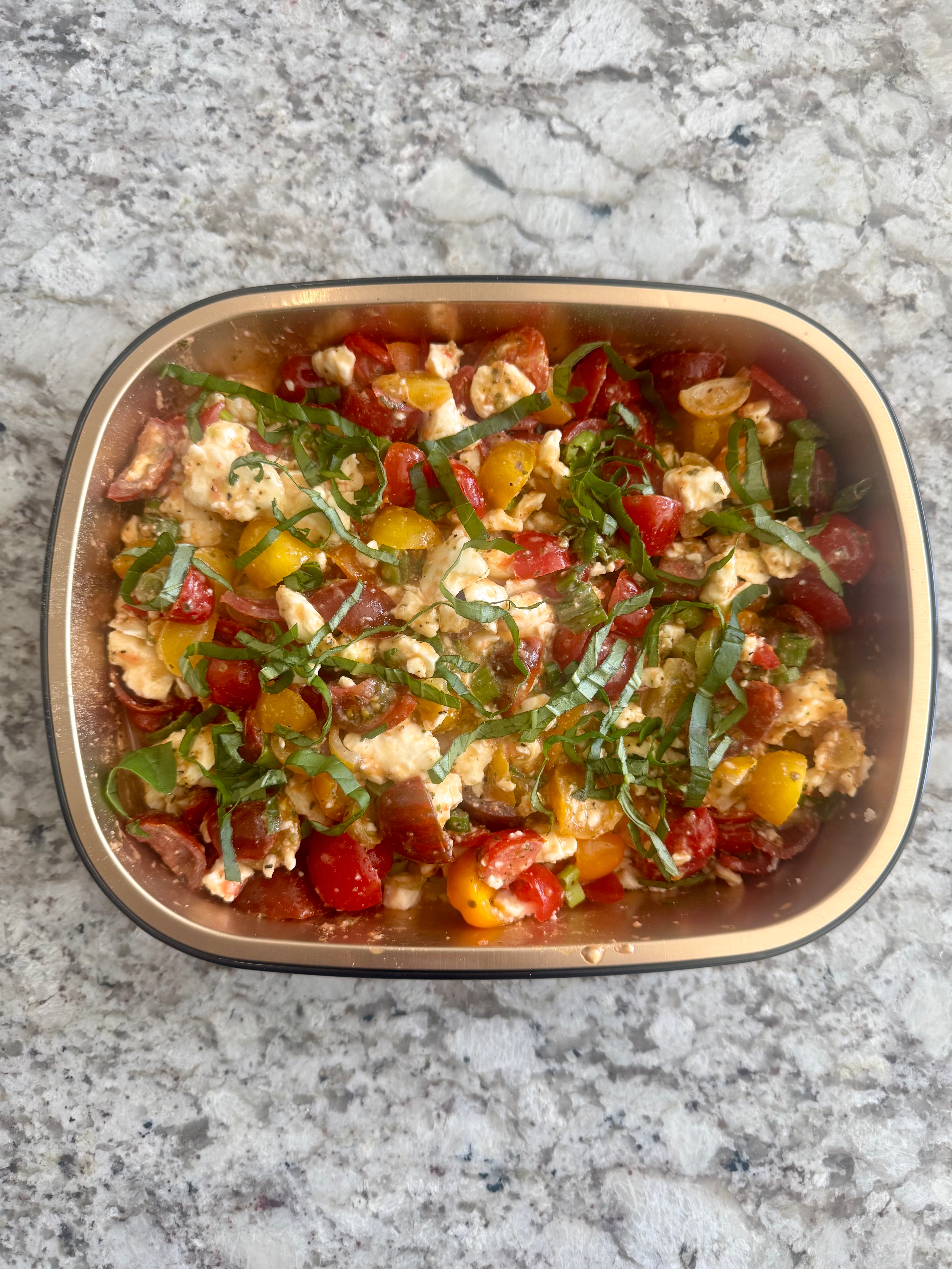 Baked Marinated Feta & Tomatoes