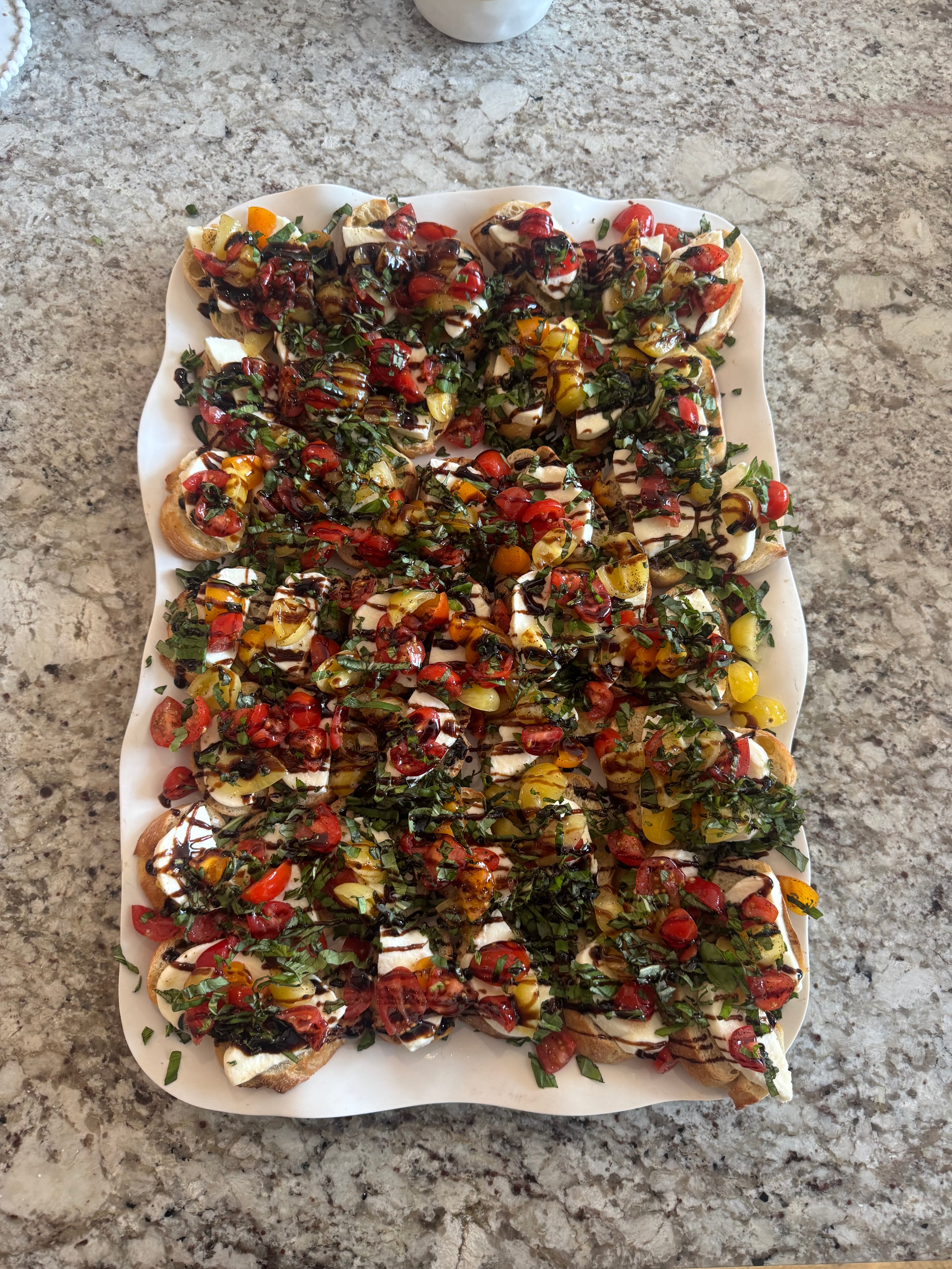 Tomato Basil Bruschetta Crostinis