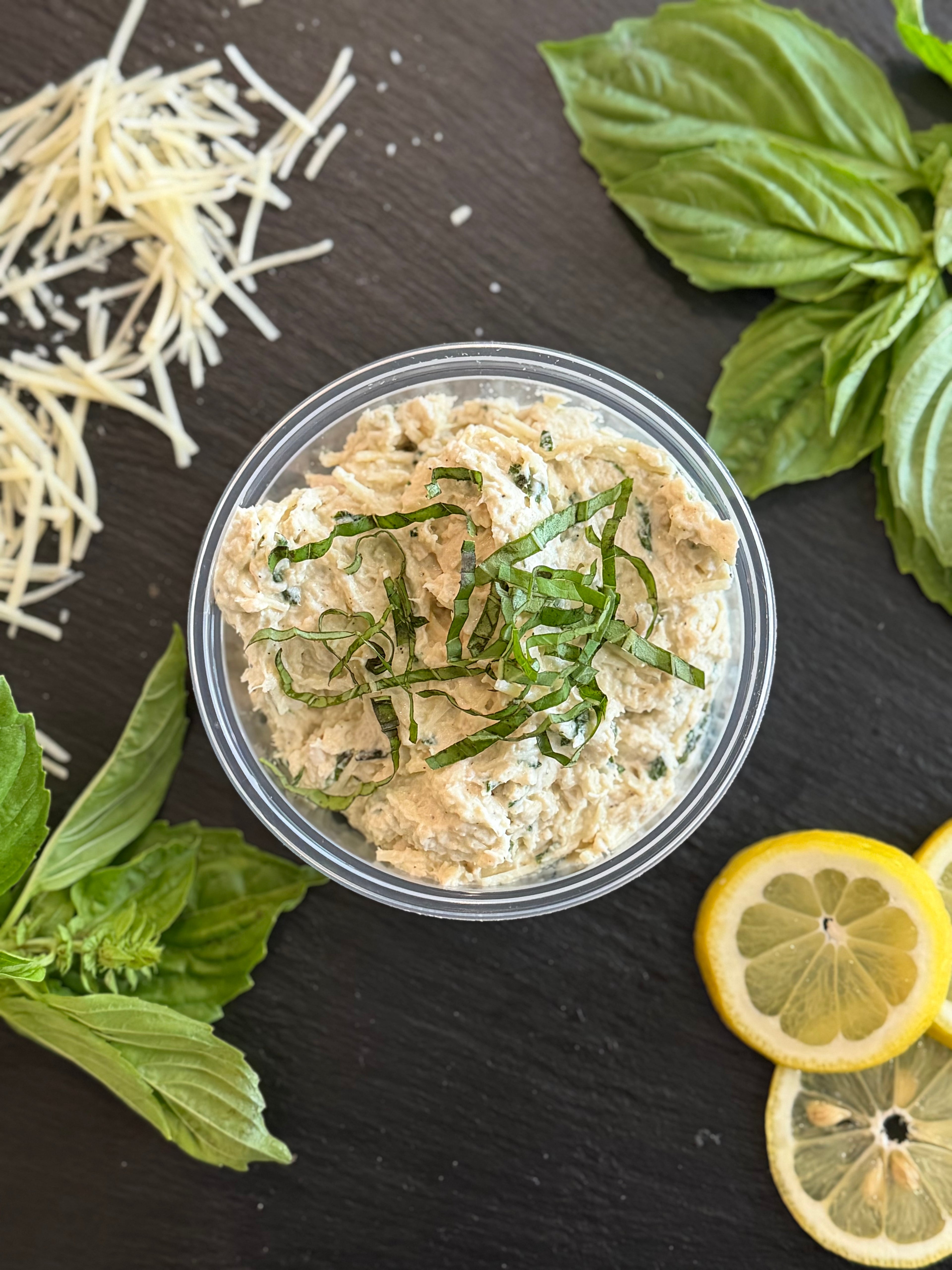 Lemon Basil Caesar Chicken Salad