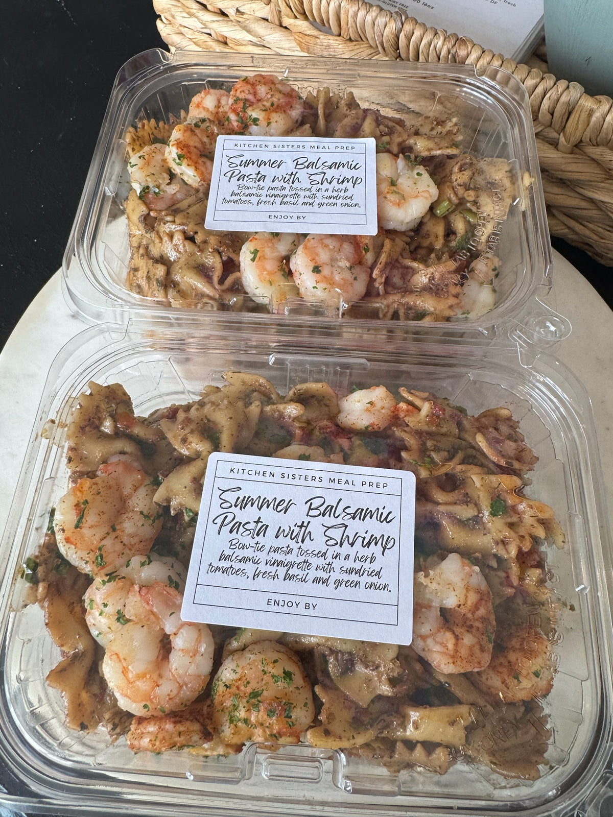 Summer Shrimp Balsamic Pasta